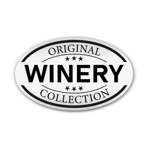 Wine label isolated on white background. Design element. Template for logo, signage, branding design. Vector illustration — Stock Vector