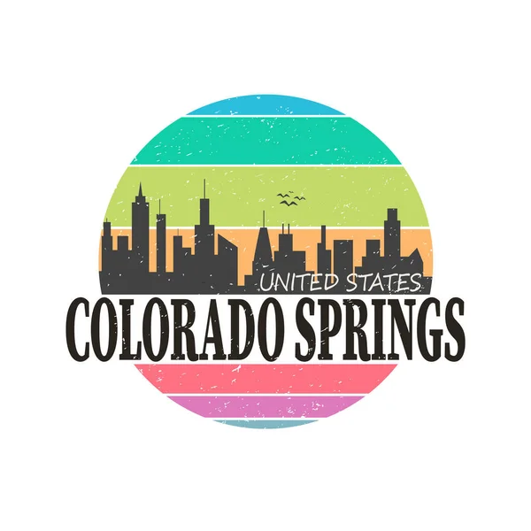 Carimbo ou rótulo com texto Colorado Springs, Colorado dentro, ilustração vetorial — Vetor de Stock