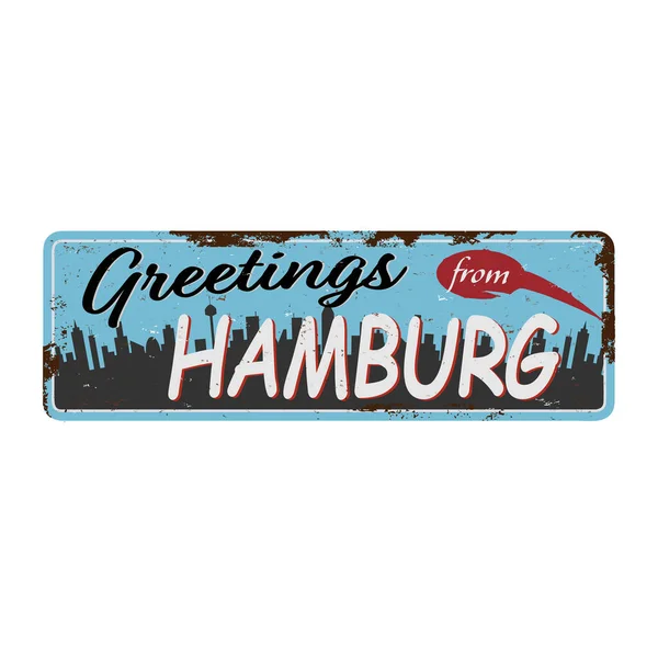 Hamburk město v Německu je krásná destinace k návštěvě pro turistiku. — Stockový vektor