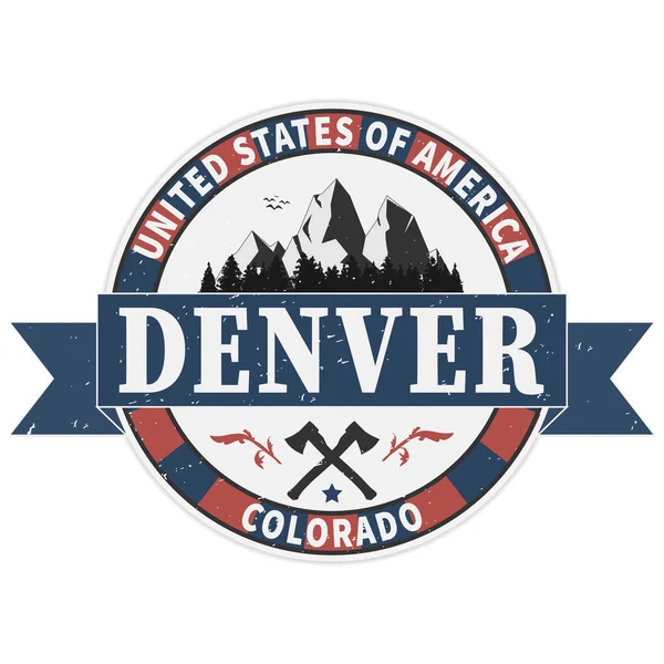 Het Denver Colorado logo. Vector en illustratie op een witte achtergrond — Stockvector