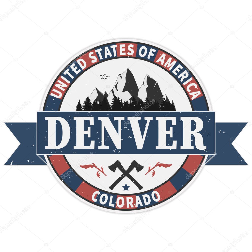 Denver Colorado logo. Vector and illustration on white