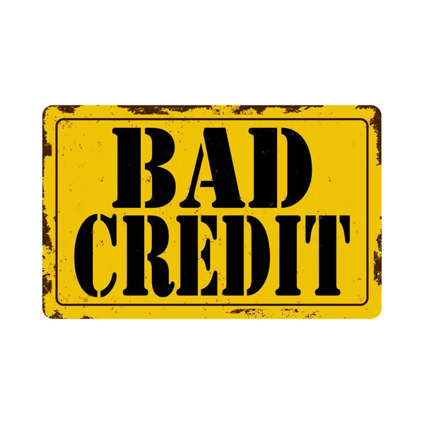 Bad crédito e design signpost, vetor limpo em um fundo branco —  Vetores de Stock