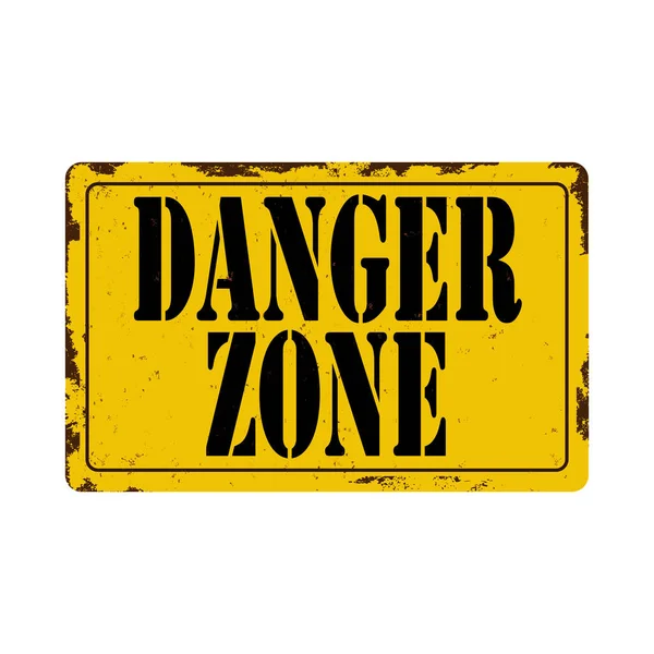 Grunge poster Danger Zone . Vector illustration of Danger Zone text with caution tape on grungy black and yellow background. It can be used as a poster, wallpaper, design t-shirts. Fully editable. — ストックベクタ