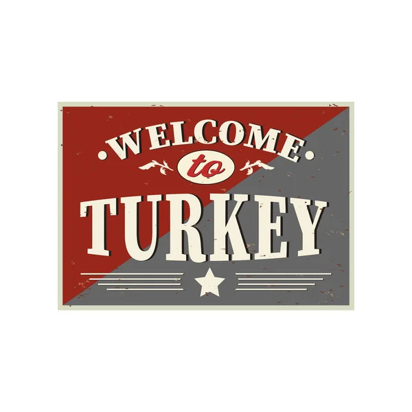 Vector logo for Turkey country, original brush typeface for word turkey — ストックベクタ