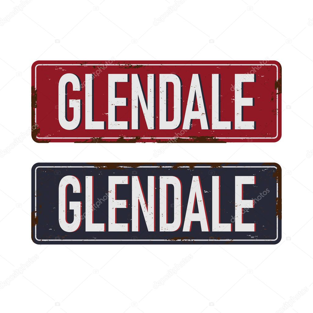 Glendale , California, road sign vector illustration, road table, USA city.