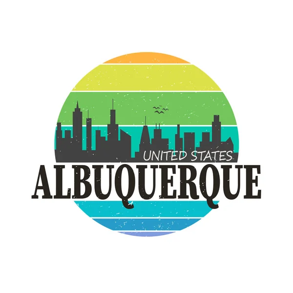 Albuquerque stadslogo in kleurrijke vector op een witte achtergrond — Stockvector