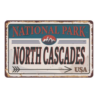 Kuzey Cascades Ulusal Parkı, Usa açık hava macera rustet mtal tabela çizimi