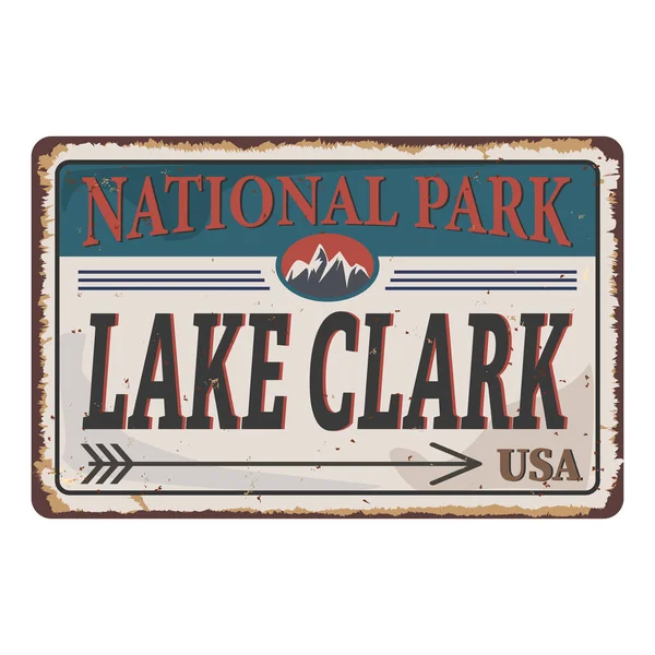 Lago Clarke Shores, Florida, señal de tráfico verde vector ilustración, mesa de ruta, Estados Unidos de América ciudad — Vector de stock