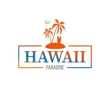 Tişört ve diğer kullanım alanları için Hawaii baskı tasarımı