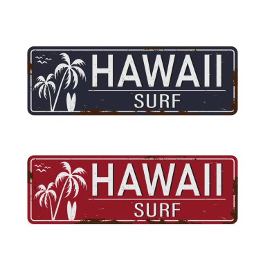Hawaii Sörf Tahtası. Plajda sörf tahtası var..