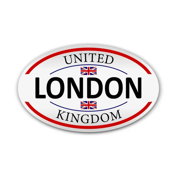 Londyn, Wielka Brytania, sztandar, podpis, napis. na białym tle — Wektor stockowy