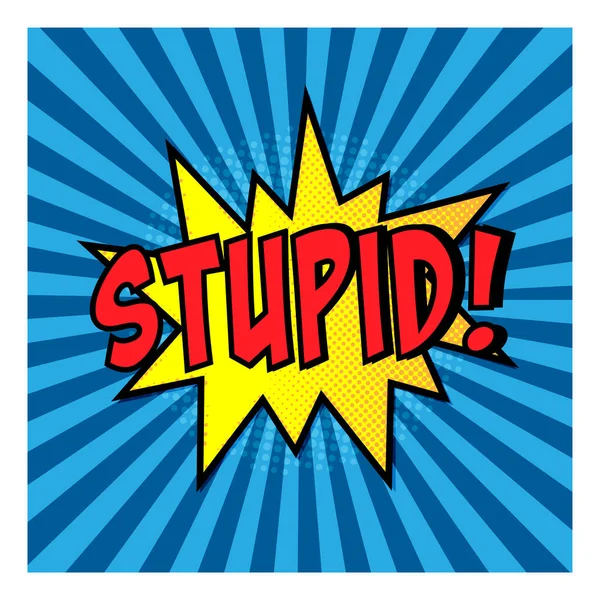 Mavi arka planda aptal bir çizgi roman patlaması