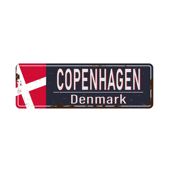 Danemark, illustration vectorielle de signalisation routière, table de route — Image vectorielle