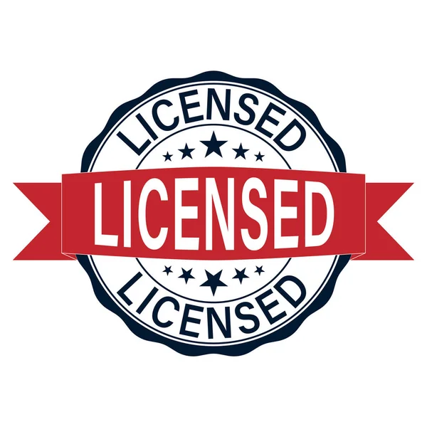 Beyaz arkaplanda resmi lisanslı simge web damgası.