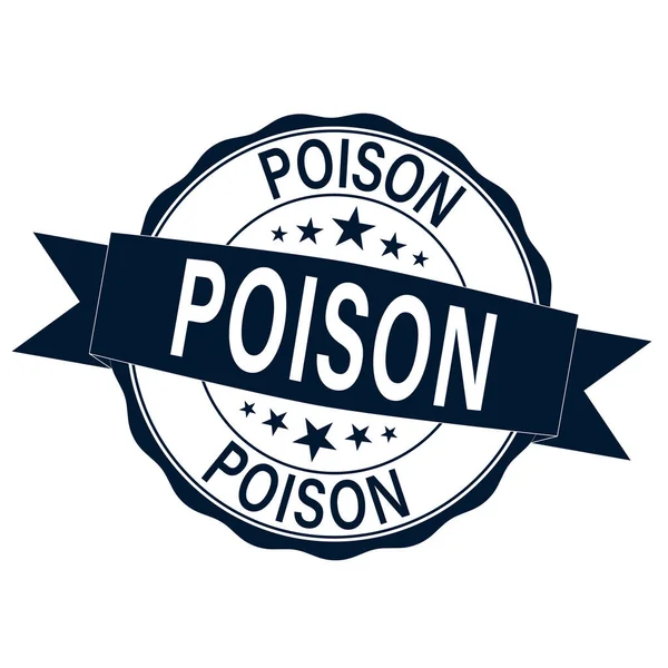 Poison. stamp. round grunge isolated poison sign — Stock Vector