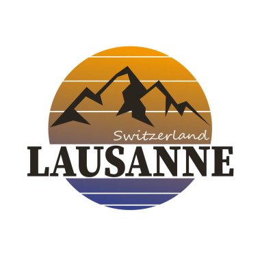 İsviçre, Logo Rozeti, vektör illüstrasyonu