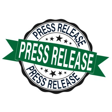 Basın açıklaması. Damga. Çıkartma. Mühür. yuvarlak grunge vintage kurdele basın açıklaması işareti