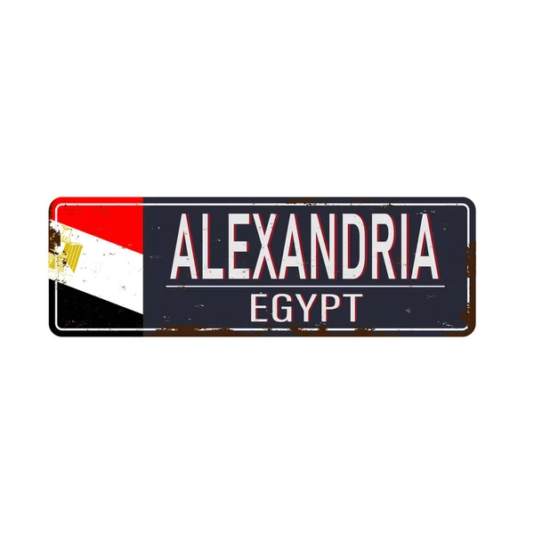 Znak drogowy Aleksandrii na białym tle na białym tle. — Wektor stockowy