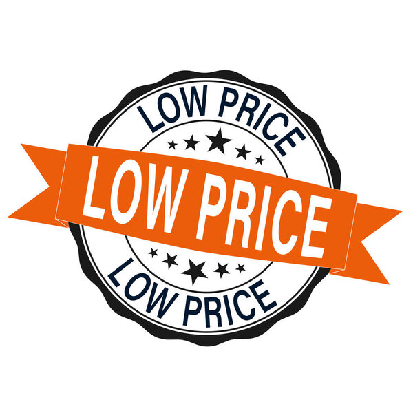 illustration of low price blue stamp design icon