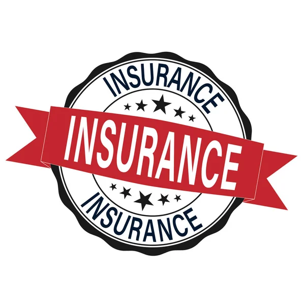 Insurance. stamp. sticker. seal. round grunge vintage ribbon fully insured — Stock Vector