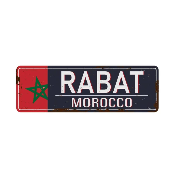 Rabat Straßenschild isoliert auf weißem Hintergrund. — Stockvektor