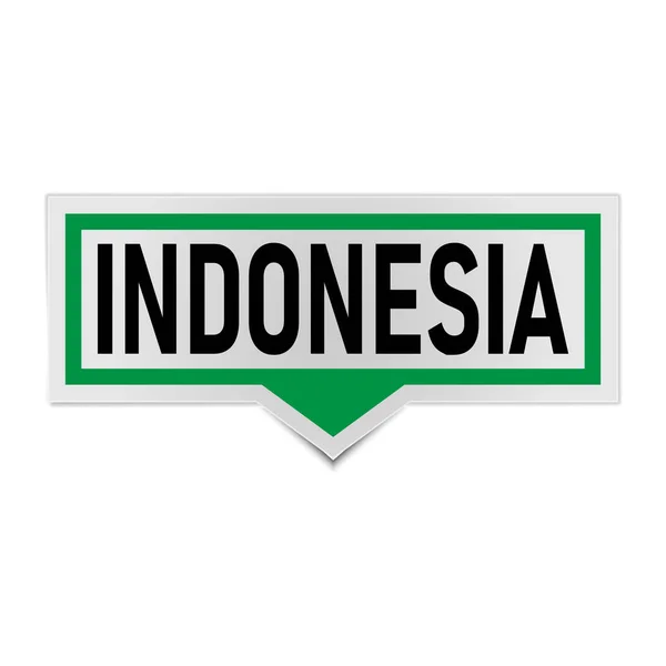 白い背景のスピーチバブルインドネシアのベクトル図 — ストックベクタ