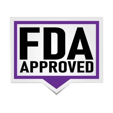 fda kırmızı kare fiyat etiketi vektör illüstrasyonunu onayladı
