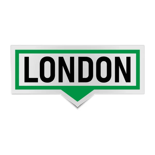 Зеленый значок лондонской речи. Вектор речевого пузыря eps10 — стоковый вектор