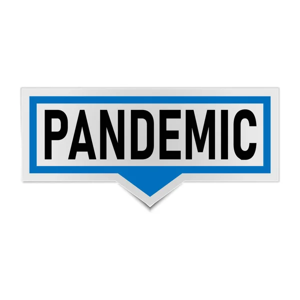 Adesivo, Segnale vettoriale Attenzione, Pandemia Covid-19 Quarantena , — Vettoriale Stock