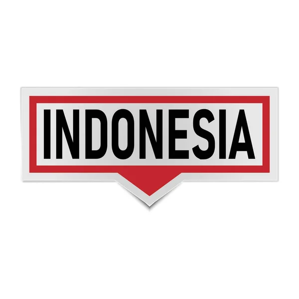 赤のスピーチバブルインドネシアのベクトル図白い背景 — ストックベクタ