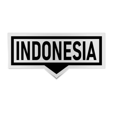 Beyaz arkaplanda siyah konuşma kabarcığı Endonezya vektör çizimi