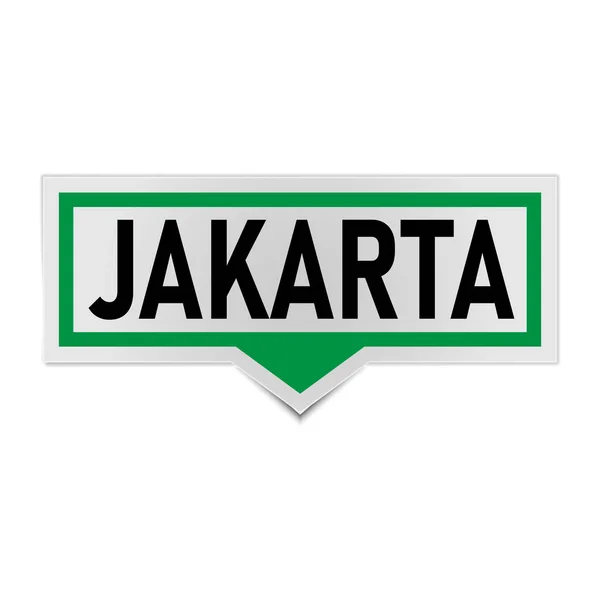 Векторная иллюстрация Джакарты на белом фоне — стоковый вектор