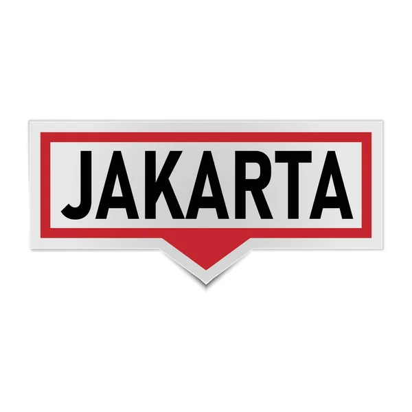 Czerwona bańka mowy Jakarta wektor ilustracja na białym tle — Wektor stockowy