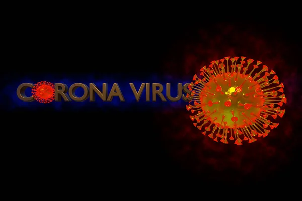 第三部分阐述了感染医学大流行病风险的概念 病原性呼吸道流感病毒 Covid 19型流感细胞 危险流感生物科学2019 — 图库照片