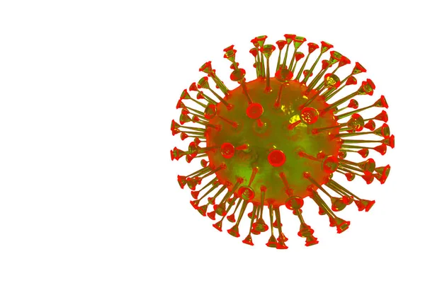 렌더링은 의학적 전염병의 위험성을 설명한다 병원체 호흡기 인플루엔자 코로나 바이러스 — 스톡 사진