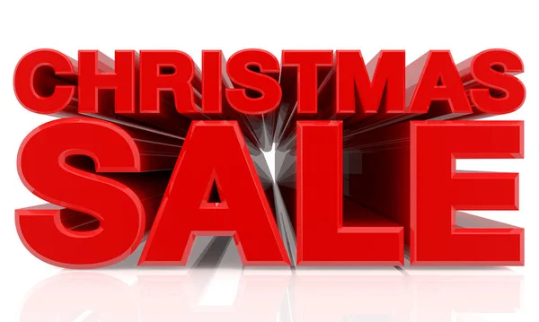 Χριστουγεννιάτικη πώληση λέξη σε λευκό φόντο 3d απόδοση — Φωτογραφία Αρχείου