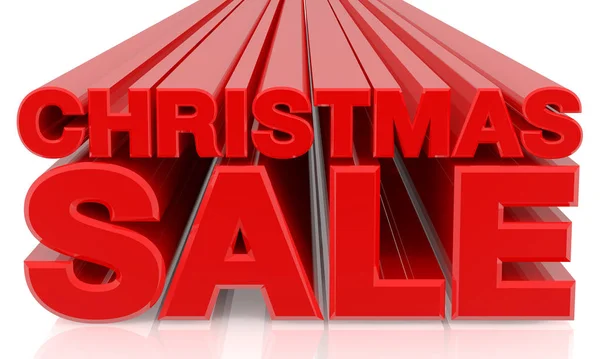 Weihnachtsverkauf Wort auf weißem Hintergrund 3D-Rendering — Stockfoto