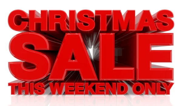 Χριστούγεννα Πώληση Limited Αυτό το Σαββατοκύριακο Μόνο λέξη για το λευκό φόντο 3d απόδοση — Φωτογραφία Αρχείου