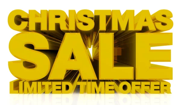 CHRISTMAS SALE LIMITED TIME ONLY word on white background 3d rendering — 스톡 사진