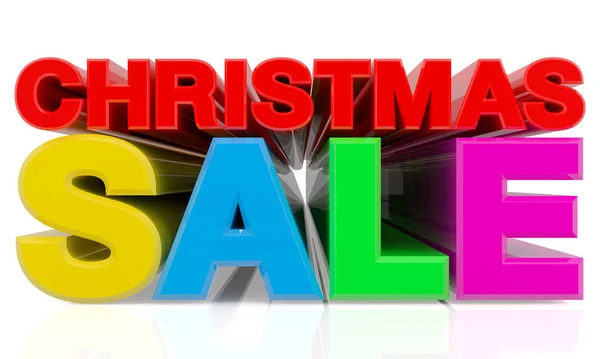 CHRISTMAS SALE word on white background 3d rendering — Stock Photo, Image