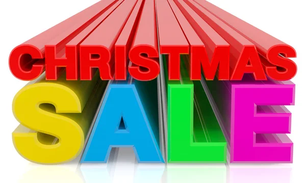 CHRISTMAS SALE word on white background 3d rendering — Stock Photo, Image