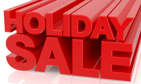 Holiday Sale λέξη σε λευκό φόντο 3d απόδοση — Φωτογραφία Αρχείου