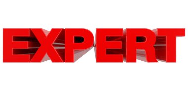 Beyaz arkaplan 3d oluşturma konusunda uzman sözcük
