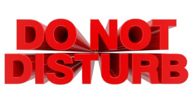 Beyaz arkaplan 3d görüntülemesindeki sözcüğü rahatsız etmeyin