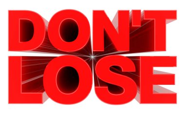 Beyaz arkaplan 3D görüntüleme ile ilgili sözcüğü kaybetmeyin