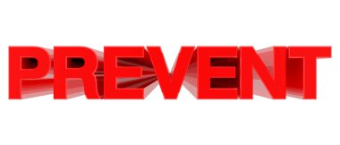 Beyaz arkaplan resimlemesi 3d görüntülemesindeki sözcüğü engelle