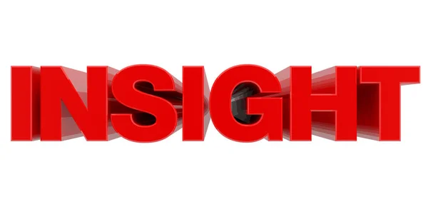 INSIGHT palavra no fundo branco 3d renderização — Fotografia de Stock