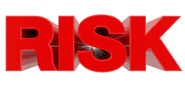 Parola RISK su sfondo bianco rendering 3d — Foto Stock