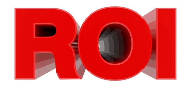 ROI слово на белом фоне 3D рендеринг — стоковое фото