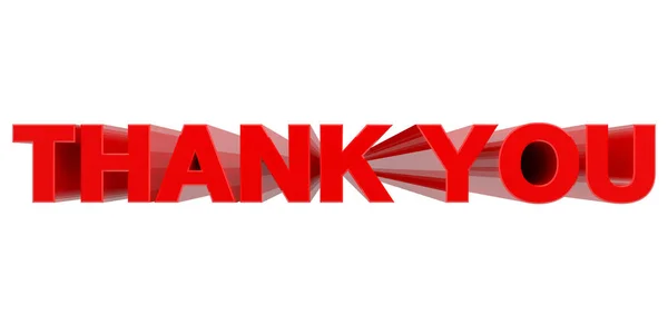 THANK YOU word on white background 3d rendering — Stock Photo, Image